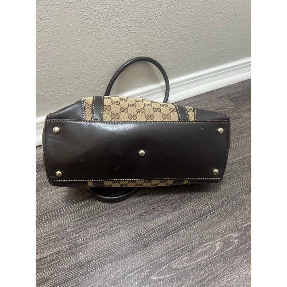 GUCCI Interlocking G Lovely Heart Canvas Tote Bag Beige - Picture 6 of 11